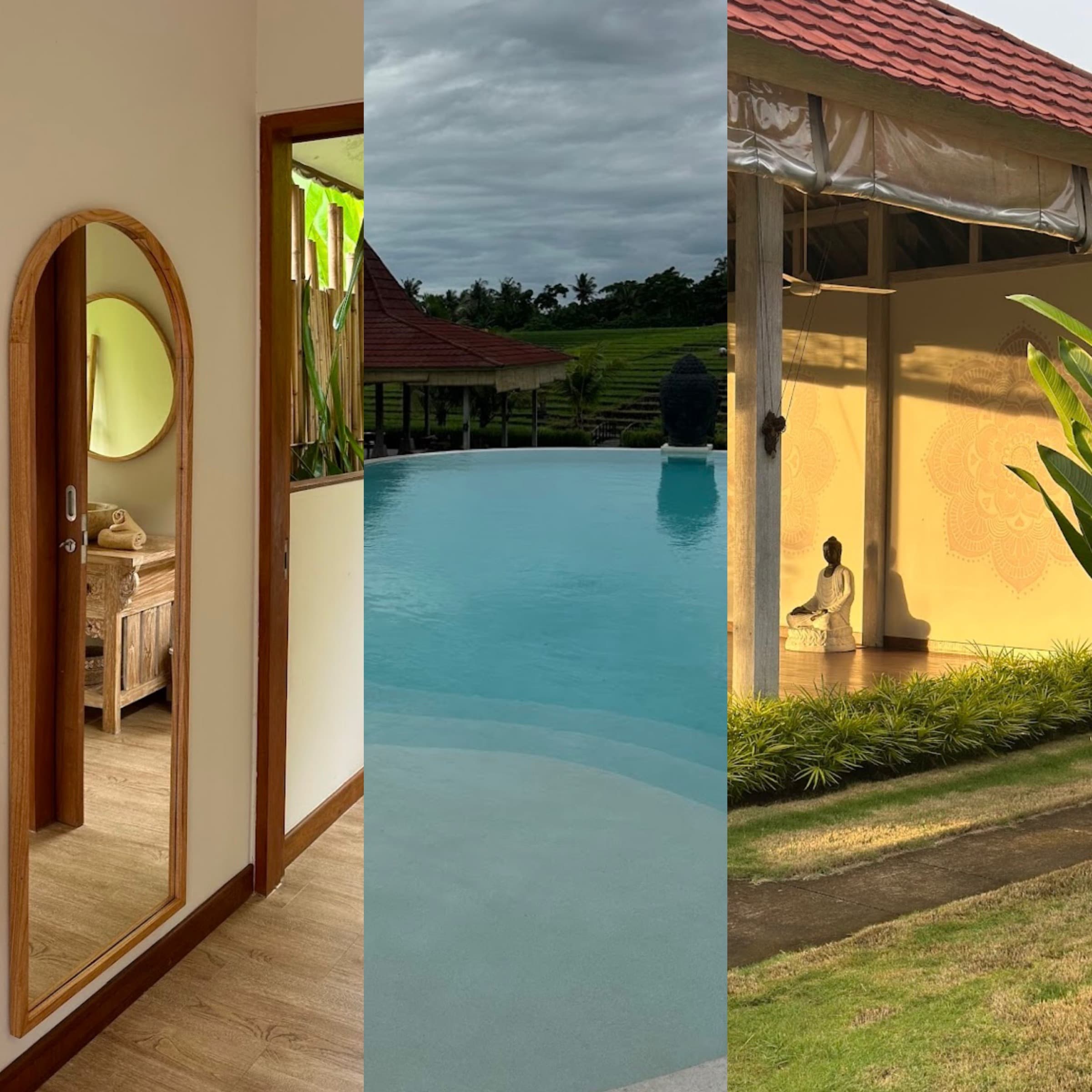 Bali retreat — bungalow, pool and yoga shala
